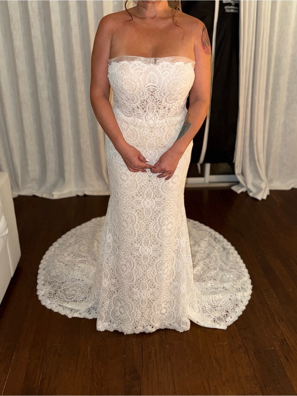 NWT Calla Blanche Rocky Wedding Dress Sz 16 La Perle LP2401 Boho Lace